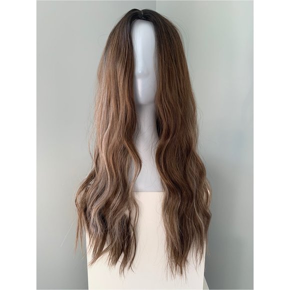 NEW Highlighted Brown Body Wave Synthetic - Picture 1 of 2